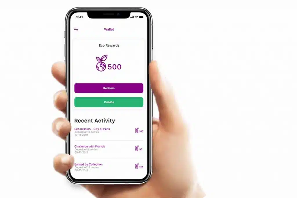 Screenshot of the ZeLoop app showcasing the cryptocurrency