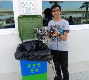 Rishabh Mittal, Founder of Going Green Dubai, recycling E-waste