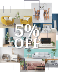 Collage of Think Upcycle products with 5% OFF text